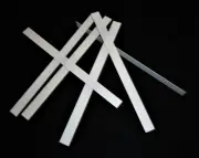 PAIR OF THIN ALUMINA SHIMS PLATES SUBSTRATES 7.50"L x 0.500"W x 0.025"T No.: 392