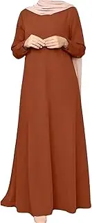 [Sweejim] Eid Muslim Dress for Women Abayas Kaftan Islam Solid Color Dubai Arab Modest Long Robe