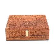 Handmade Wooden Jewelry Box Organizer Wooden Trinket Keepsake Jewellery Stora...