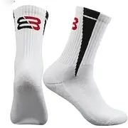 1 Pair Men's Hiking Socks Running Socks Sports Socks Breathable Anti Blister Sweat-Wicking cushioned Outdoor quarter crew Patchwork Cotton Black White Pink for
