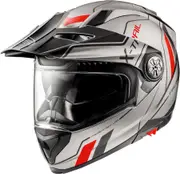 Premier XTrail XT, flip up helmet , color: Matt Silver/Black/Red , size: M