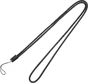 uxcell Nylon Woven Lanyards, 18 Inches Round Neck String, 1 Pcs Thin Keychain Strap Lanyard for Keys Pen ID Camera Mobile Cell Phone Badges Holder Office, Black