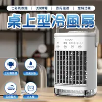 在飛比找PChome24h購物優惠-桌面冷風機 加濕噴霧 小型加濕風扇 USB台式電風扇