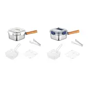 Mini Deep Fryer Pot Stainless Steel Deep Fry Basket for Fries Chicken Stews