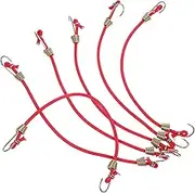 Outanaya 6Pcs Bungee Cords with Hooks Heavy Duty Elastic Straps for Cargo Adjustable Durable Wear Resistant Ties for Luggage Camping and Outdoor Use