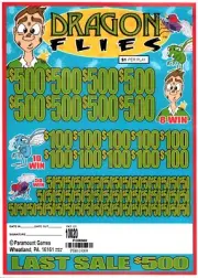 Pull Tab Tickets - Jar Tickets - Game - Dragon Flies