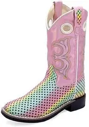 [Old West] Boots Unisex-Child All Over Leatherette Material Broad Square Toe Boots (Toddler/Little Kid) Western