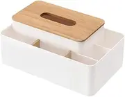 Multifunction Tissue Box Rectangular Facial Tissue Holder Dispenser for Dining Room, Kitchen, Bedroom Dressers and Home Décor