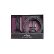 2pc Jeff Banks Men's Cut To Size Belt & Hand Wrist Bracelet Accessory Set Black