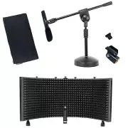 Audio Technica PRO37 Diaphragm Condenser Microphone PRO 37+Mic Stand+Iso Shield