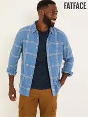 FatFace Wells Blue Long Sleeve Check Shirt (E81967) | $114