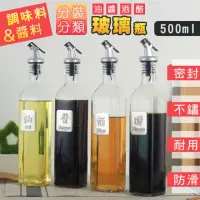 在飛比找momo購物網優惠-【德利生活】500ml按壓式無鉛玻璃醬油瓶(油瓶/醬瓶/醋瓶