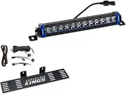 Kings 12" Single Row LED Light Bar + Number Plate Bracket +Harness Kit