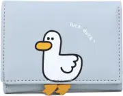 Girls Cute 3D Duck Tri-Folded Wallet Small Wallet Cash Pocket Card Holder ID Win