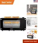 Toaster 2 Slice, Toaster Long Slot with Glass Window Bagel Toasters, Artisan ...