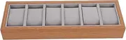 TOVINANNA Wooden Watch Organizer Tray Slot Display Case for Watches and Jewelry Durable Storage for Home Travel Protects Against Dust Scratches