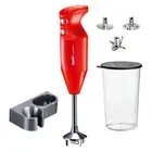 Bamix Mono 140W Hand Stick Blender Mince/Beat/Shred/Chop Mixer w/Beaker Red
