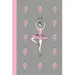 JOURNAL: BALLERINAS EN POINTE (PINK AND GREY) 6X9 - LINED JOURNAL - WRITING JOURNAL WITH BLANK LINED PAGES