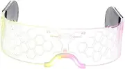 [GAROZATION] Glowing LED Visor Glasses Luminous Party Eyeglasses for Unforgettable Events Futuristic Style Comfortable Material Eye Catching