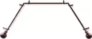 13/16" Jodi Bay Window Curtain Rod, 20-36", 38-72", Cocoa