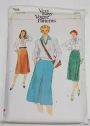 UNCUT Vintage Vogue Sewing Pattern Misses Sz 18 #7548