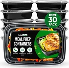 38oz Meal Prep Containers 30 Pack Microwave Safe Reusable Food Storage
