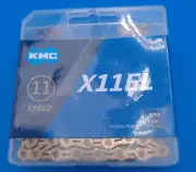 KMC X11EL Ti-N Gold 11-speed Extra Light Bike Chain 118L Retail Pack