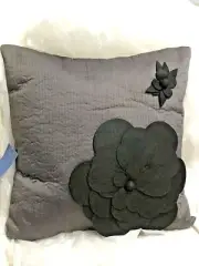 Simply Vera Grey & Black 16" Square Throw / Toss Pillow with Polyfil Insert NWT