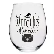 Witches Brew Stemless Wine Glass : NEW
