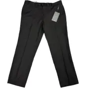 NEW Van Heusen Pants Manvell Birdseye Straight Fit Pant Men’s 38W x 30L Black