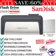 SanDisk 256GB Dual USB Flash Drive Memory Stick Jump Thumb Disk Type-C 3.1 New