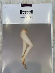Wolford 14935 Diamond Jackuard Net Tights 20Denier SIze S Port Royale