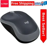 Ambidextrous Wireless Mouse - 1000 DPI Optical Tracking for PC/Mac, Swift Gray