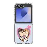 Galaxy Z Flip6 Clear Case Grim B Heart Case