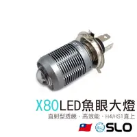 在飛比找蝦皮商城優惠-SLO【 X80 LED魚眼大燈】H4 HS1 機車大燈 L