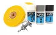 LINE10 Tools Metal Buffing Wheel Kit for Drill, with 3 Step Polishing Compound