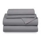 Color Sense 1200 Thread Count Silver Bed Sheets Set King Size, Ultra Soft & S...