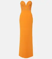[Rebecca Vallance] Rebecca Vallance Sirene strapless corset gown UK 14 orange