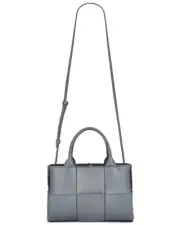 BOTTEGA VENETA Arco Mini $3300 Thunder/Gold Intreccio Tote Bag New & Authentic