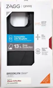 ZAGG - Gear4 Brooklyn Snap MagSafe Case for Apple iPhone 13 Pro Max - BLACK