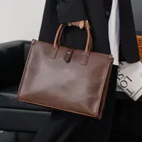 在飛比找ETMall東森購物網優惠-潮流新款復古公文包手提包 韓版男包時尚定型商務男包單肩斜挎包