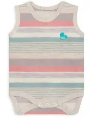 [Love To Dream] Sleeve less Stripe Bodysuit in Olive