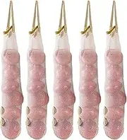 Hanging Mesh Storage Bags 5 Pack Onion Bags Mesh Garlic Net Bags Potatoes Bags Long and Large Reusable Net Storage Produce Bags for Fruit Veggies Green Pepper or Garbage Bag for Home RV Camper Storage