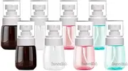 Careuoklab 8 Pcs Mini Spray Bottles, 30ml/1oz Clear Empty Fine Mist Travel Cosmetic Containers water Sprayer, Refillable Skincare Liquid Dispenser