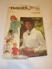 WOMENS UNCUT BUTTERICK 4490 SEWING Pattern BUTTON FRONT BLOUSE SHIRT TOP SIZE 14