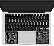 SYNERLOGIC (1 Set) Mac OS + Word/Excel (for Mac) Shortcuts Stickers Bundle | No-Residue Vinyl Quick Reference MacBook Keyboard Shortcut Stickers 83 x 83 mm (Black, 1 Set)
