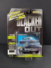 Johnny Lightning Blacked Out 1955 Chevy Nomad Black Version A Diecast Car
