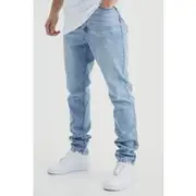 Mens Light Blue Tall Slim Rigid Jean