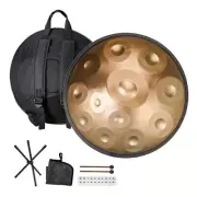 432/440Hz 12notes Gold Handpan 22inch D Minor Steel Tongue Drum Yoga Meditation