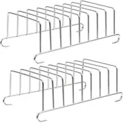 [HOLIDYOYO] 2pcs Small Bbq Grill Toast Rack for Ninja Fryer Rib Rack Metal Holder Toast Serving Holder Stainless Steel Rack Food Pot Shelf Bracket Cooking Rack Toaster Bread